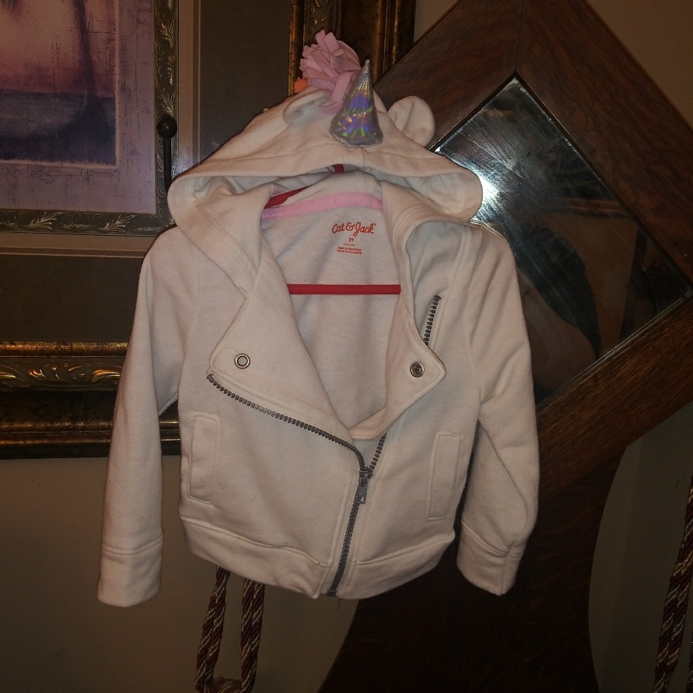 Cat & jack UNICORN hoodie 2t